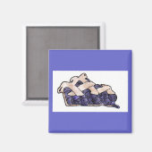 Blueberry taartmagneet magneet (Voorkant / Achterkant)