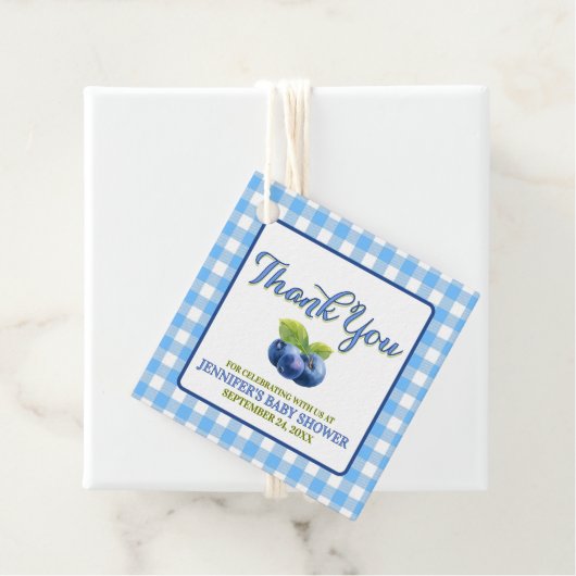 Blueberry Theme Baby shower Bedankt Bedankjes Labels (In situ)