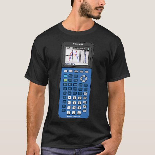 Blueberry TI 84 Calculator T-shirt (Voorkant)
