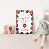 Blueberry verjaardagsfeestje uitnodiging