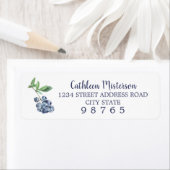 Blueberry Waterverf Return Address Labels (Insitu)