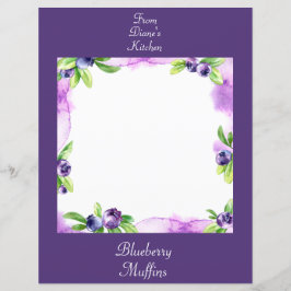 Blueberry Waterverf Scrapbook Paper