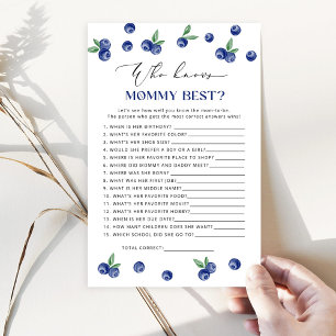 Blueberry Wie kent mama beste baby shower spel