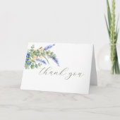Blueberry Wildflower Lavendel Rustieke bruiloft Bedankkaart (Voorkant)