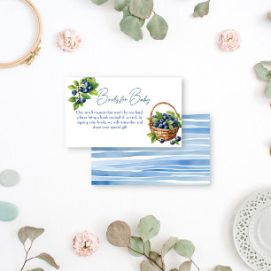 Blueberry zoete baby shower boeken aanvraag informatiekaartje