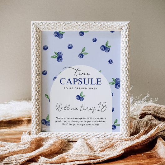 Blueberry zoete tijd capsule verjaardag poster