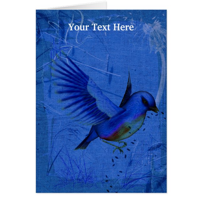 Bluebird Animal Art Carte photo (Devant)