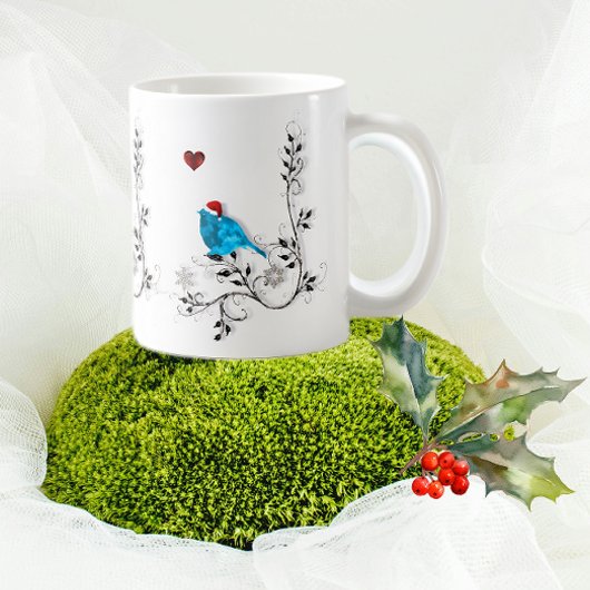 Bluebird at Christmas Mug