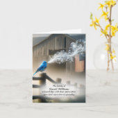 Bluebird Avec Sympathie Drapeau Carte de remerciem (Fleur jaune)