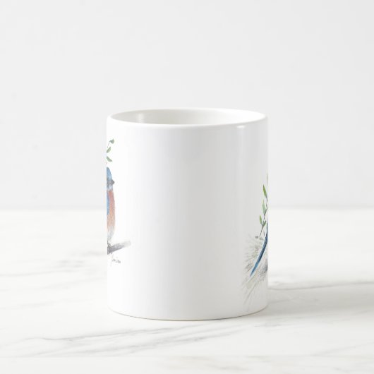 Bluebird Bird Art Café Mug (Centre)