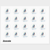 Bluebird Bird Art Dank je Ronde Sticker (Vel)