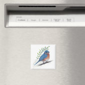 Bluebird Bird Art Magnet Magneet (Insitu (Vaatwasser))