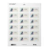 Bluebird Bird Art Retour Étiquette (Feuille entière)