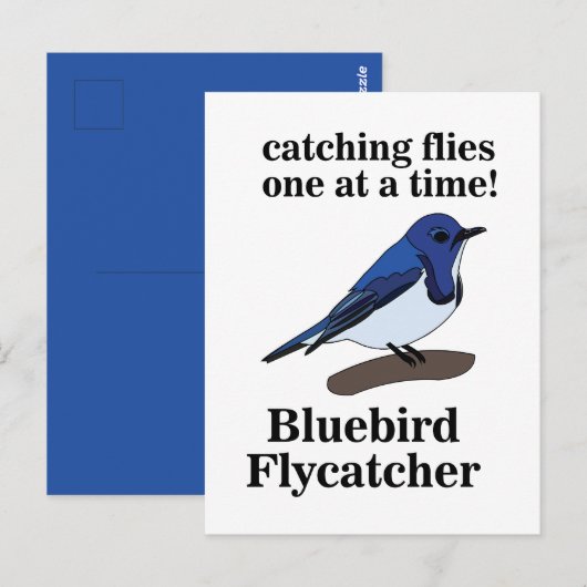Bluebird Bird Lover Grappig Briefkaart (Voorkant / Achterkant)