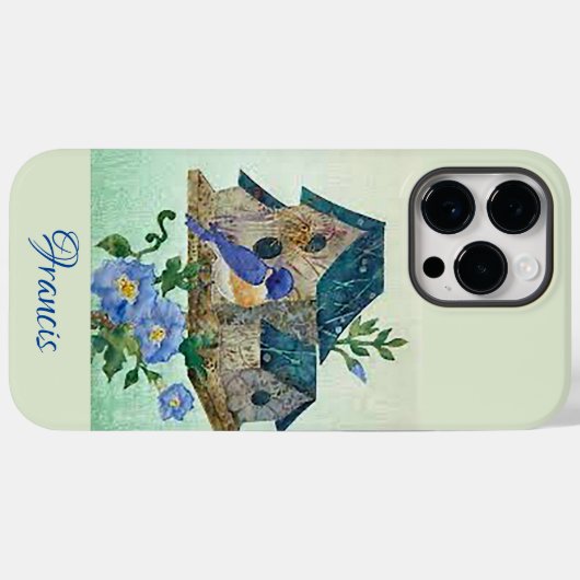Bluebird Birdhouse Apple iPhone 14 Pro Max Coque (Verso (horizontal))