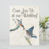 Bluebird Birds Faune Animaux Faire-part de mariage (Debout devant)
