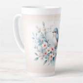 Bluebird Blossom Watercolor Serenity Latte Mok (Linkerhoek)