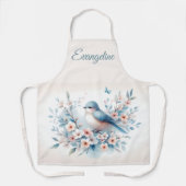 Bluebird Blossom Watercolor Serenity Schort (Voorkant)