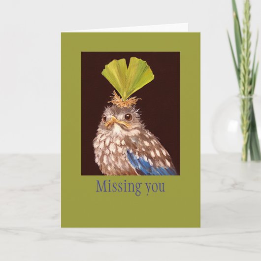 bluebird card (baby) "Missing you" Kaart (Voorkant)