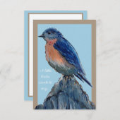 Bluebird Carte de remerciements (Devant / Derrière)