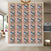Bluebird Chinoiserie Motif Floral Carreau