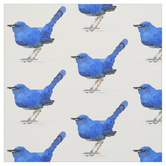 Bluebird Cotton Fabric Stof (Swatch)