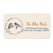 Bluebird Couple Art Étiquette (Devant)