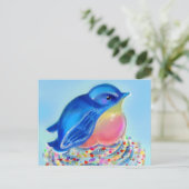 Bluebird Cupcake Surprise Briefkaart (Staand voorkant)