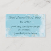 Bluebird dans les roses roses du nid Cartes de vis (Dos)