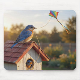 Bluebird Flying a Kite Muismat