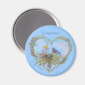 Bluebird Happiness Magnet Magneet (Voorkant / Achterkant)