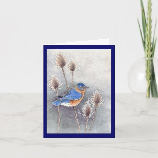 Bluebird Holiday Card Feestdagen Kaart (Voorkant)