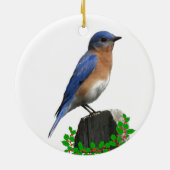 Bluebird kerst keramisch ornament (Achterkant)