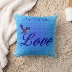 Bluebird Love Personalized Kussen