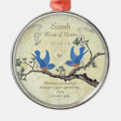  Bluebird Maid of Honor Ornaments Metalen Ornament (Voorkant)