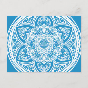 Bluebird Mandala Briefkaart