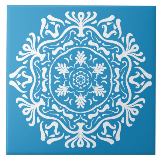 Bluebird Mandala Tegeltje (Voorkant)