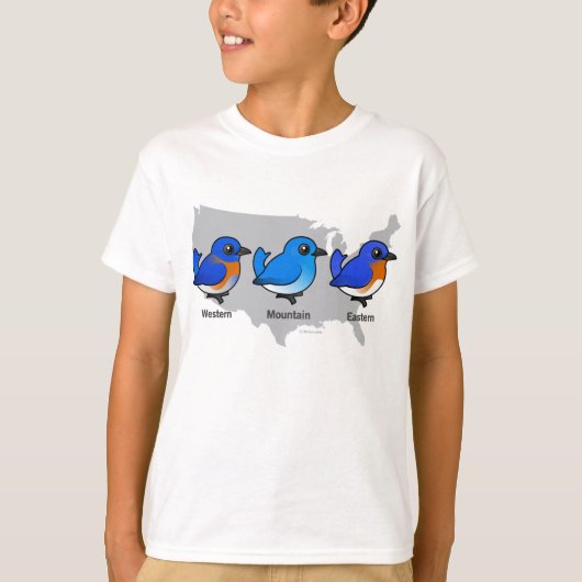 Bluebird Map T-shirt (Voorkant)