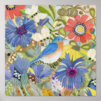 Bluebird/Meadow-poster Poster