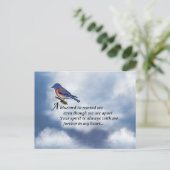 Bluebird Memorial Poem Briefkaart (Staand voorkant)