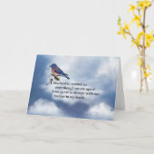 Bluebird Memorial Poem Kaart (Gele Bloem)