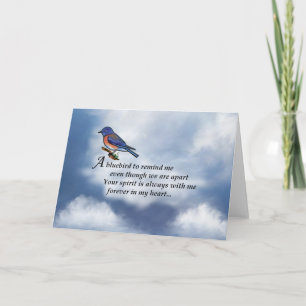 Bluebird Memorial Poem Kaart