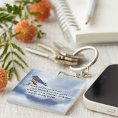 Bluebird Memorial Poem Sleutelhanger (Voorkant Rechts)