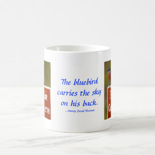 Bluebird met Thoreau Quote 15 oz Koffiemok