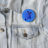 Bluebird Monogram Initiaal A Ronde Button 5,7 Cm (In situ)
