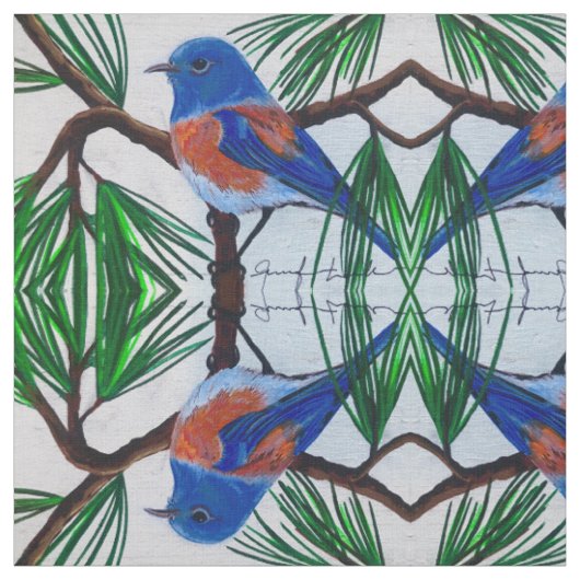 Bluebird occidental en tissu de pin (Échantillon)