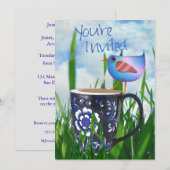 Bluebird of Coffee Happiness Invitation (Devant / Derrière)