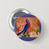 bluebird of geluk ronde button 5,7 cm (Voorkant /achterkant)
