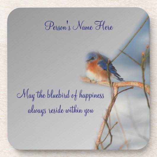 Bluebird Of Happiness Ensemble de Dessous de verre (Devant)