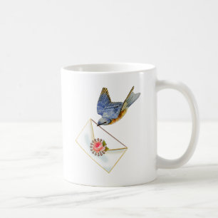 Bluebird of Happiness met notitie Koffiemok